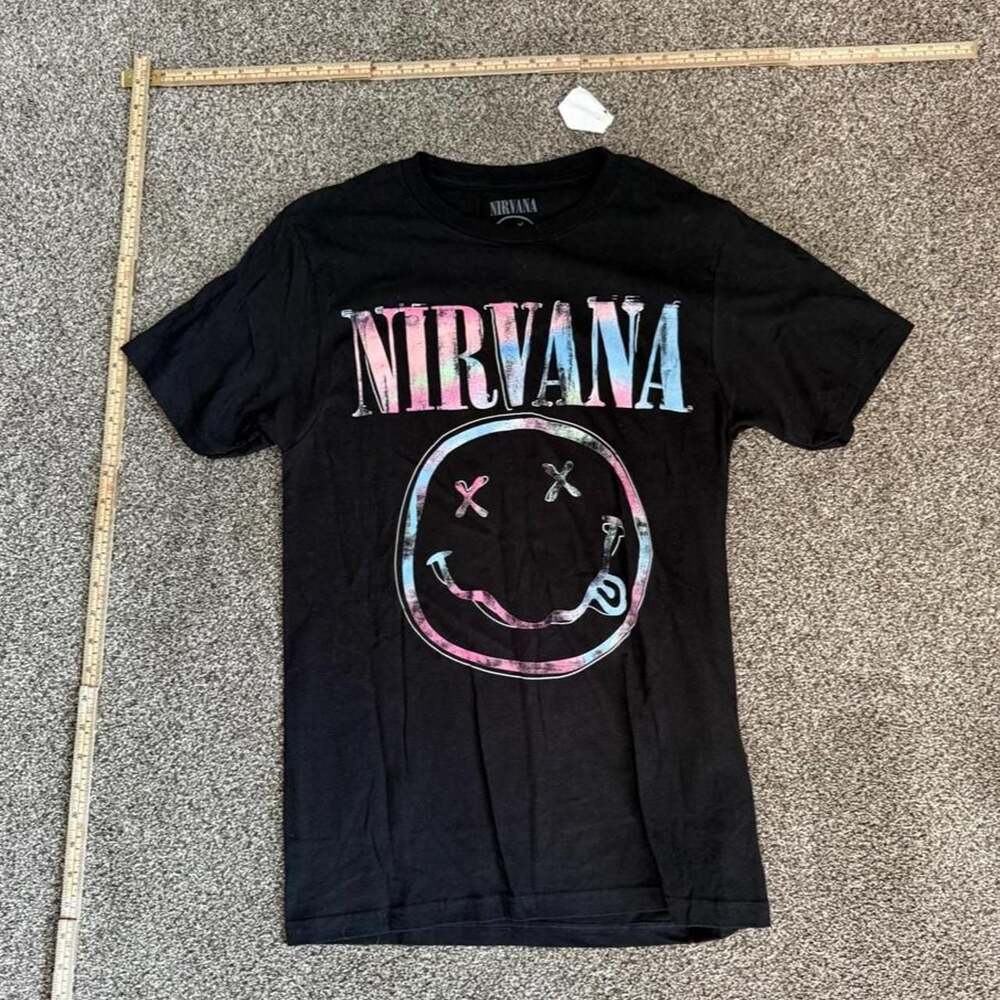 Nirvana Smiley Face Gradient Band T-Shirt
